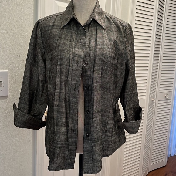 Linda Allard Ellen Tracy linen/silk blend blazer - Picture 2 of 7